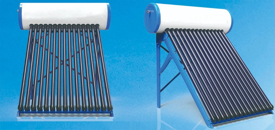 The Factory Mass-Produces Heat Pipe Pressurized Solar Water Heater Tanks That Can Be Used on The Roof and on The Ground