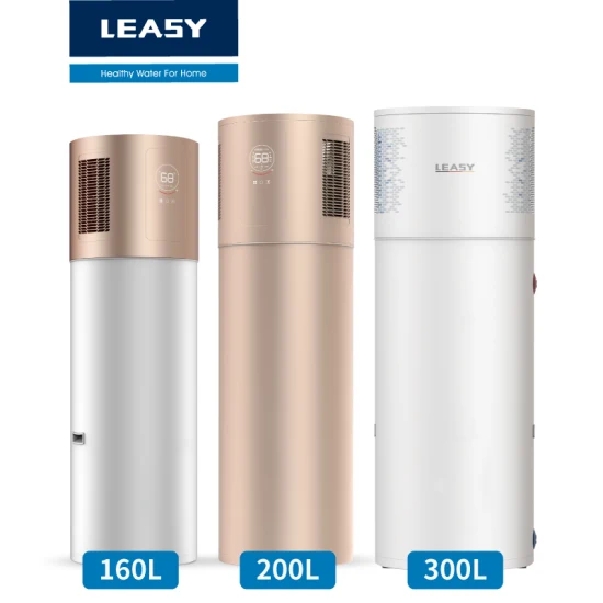 Leasy R134A 올인원 통합 온수 공대공 에너지 히트 펌프 온수기 (200L 에나멜 물 탱크 포함)